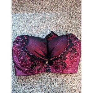 New Hot Pink and Black Lace Bra Size 36/80 Unbranded No Cup Size